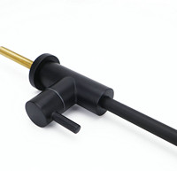 Robinet de cuisine de luxe noir mat en acier inoxydable 304 sans plomb de haute qualité pour eau potable et mélangeurs d'eau RO