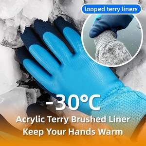 Muestra gratis PPE CE Guantes de soldadura de trabajo con aislamiento cálido Guantes de trabajo de invierno/Guantes térmicos/resistentes al frío - Product Image 3
