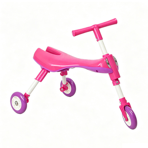 Primer <span class=keywords><strong>Triciclo</strong></span> de Equilibrio para Niños Pequeños, Bicicleta de Equilibrio para Niños de 1, 2 y 3 Años, <span class=keywords><strong>Triciclo</strong></span> <span class=keywords><strong>Plegable</strong></span> de 3 Ruedas, Andador para Bebés, Carro Deslizante sin Pedales - Product Image 2