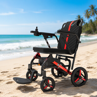 Fauteuil roulant électrique pliable en alliage de magnésium léger de 13,5 kg, fauteuil motorisé compact pour les personnes handicapées, adapté aux voyages et à tous les terrains