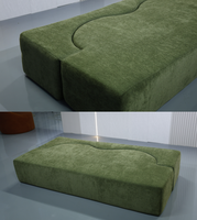 Modernes Gebogenes Grünes Komprimiertes Sofa Vakuumverpacktes Schaumstoffsofa Organische Wohnzimmermöbel Großhandel