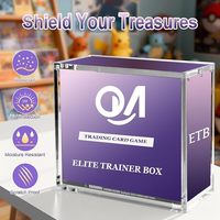 Boîte acrylique transparente Geling Good Sale Etb avec fermeture magnétique, fabrication soignée, compatible avec les boîtes de collection Pokémon ETB