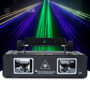Luz láser de escenario de discoteca RGB a todo color de doble cabezal Control DMX512 para clubes nocturnos y KTVs Cuerpo de aluminio para DJs - Product Image 4