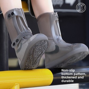Bottes de <span class=keywords><strong>pluie</strong></span> en PVC 97YH en gros pour hommes et femmes, imperméables, antidérapantes, pour jours de <span class=keywords><strong>pluie</strong></span>, chaussures épaissies résistantes à l'usure, couvre-chaussures pour enfants - Product Image 4