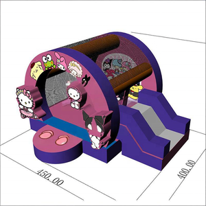 Castillo Inflable Personalizado de Fábrica Marca QY, Material de PVC Comercial, Castillo Inflable con Tobogán de 4x4.5M, Modelo QY001 - Product Image 1