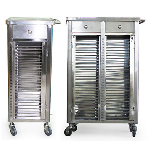 Carrito de Historiales Médicos Jinbokang 370x850x1520mm de Plástico ABS con Ruedas para Uso Hospitalario - Product Image 4