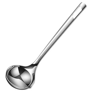 316L Stainless Steel Soup Ladle Thickened Deepened With Hook For Serving Soup And Straining - Product Image 3