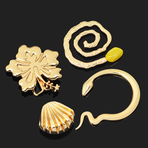 Décoration irrégulière personnalisée boucle coquille conque étoile de mer femmes épaule robe métal Bikini connecteur boucle connecteur pour bikini - Product Image 2