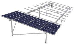 0-60 °   Supports de montage inclinables multi-angles réglables pour panneaux solaires, <span class=keywords><strong>en</strong></span> aluminium anodisé, pour toits plats de garages et abris - Product Image 2