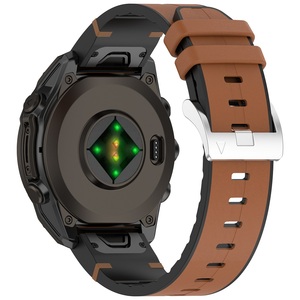 <span class=keywords><strong>Bracelet</strong></span> à dégagement rapide 20/22/26 mm pour <span class=keywords><strong>Garmin</strong></span> Fenix8, <span class=keywords><strong>bracelet</strong></span> de montre en silicone et <span class=keywords><strong>cuir</strong></span> pour <span class=keywords><strong>Garmin</strong></span> Instinct2, <span class=keywords><strong>bracelet</strong></span> de montre en silicone et <span class=keywords><strong>cuir</strong></span> - Product Image 5