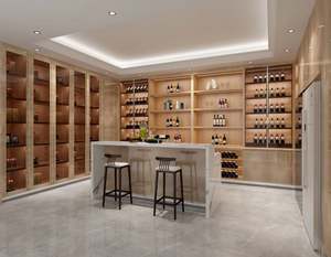 Muebles de Cocina Modernos Personalizados de Diseño Nuevo y Popular, Gabinete de Bar con Acabado en Laca Negra - Product Image 4