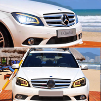 Phares LED modifiés pour Mercedes-Benz Classe C W204 2007-2011 0 Phare LED DRL Clignotant Feux de route 12V