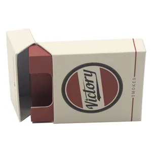 Boîte d'emballage de boîte à cigarettes en carton imprimé personnalisé Boîte de papier jetable pour cigarette