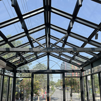 Veranda extérieure préfabriquée en aluminium moderne avec verre trempé pour patio