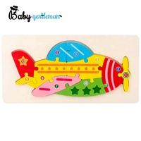 Puzzle Angka Bus Sekolah Kayu Warna-warni dengan Bagian Kendaraan yang Dapat Disusun, Mainan Edukatif untuk Menghitung dan Mencocokkan untuk Anak-anak Z14094I
