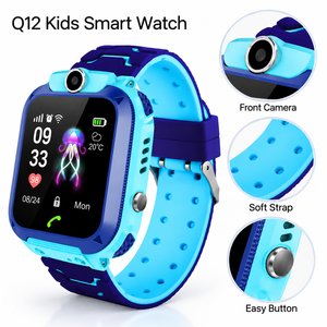 Montre connectée Q12 2G SIM pour enfants, GPS, écran tactile personnalisé, prise en charge de la carte SIM, SOS, caméra, montre connectée pour enfants - Product Image 2