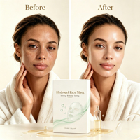 Masque facial en hydrogel au bio-collagène avec logo personnalisé, masque en feuille à retirer après deux heures, hydratation intense, affinage des pores, éclaircissant, anti-âge