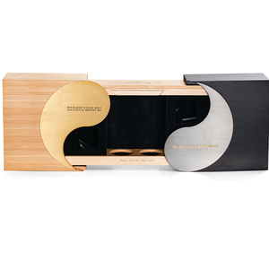 custom high quality ash wood box with sliding doors for two bottles champagne wine box