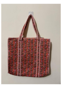 Bolsa de Mano Acolchada de Algodón con Estampado Floral de Primera Calidad, Estilo Moderno, Bolsa de Mercado Hecha a Mano Personalizada, Bolsa de Hombro a Precio de Mayoreo - Product Image 2