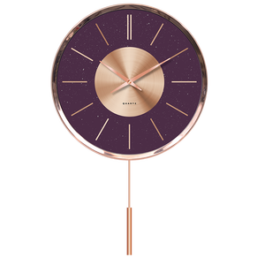 Aluminum Pendulum <strong>Clock</strong> Modern Design Decorative Silent Sweep Pendulum <strong>Chiming</strong> <strong>Wall</strong> <strong>Clock</strong> 13 Inch - Product Image 4