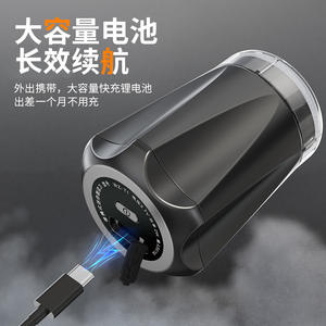 Mini Afeitadora Eléctrica para Hombre, Carga Tipo C, Diseño Hexagonal Gris, con Cuchilla de Malla Grande, Batería de 800 mAh, Afeitado Facial - Product Image 3