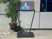 Afficheur numérique OLED transparent sur pied, écran holographique pour la publicité dans les centres commerciaux en intérieur