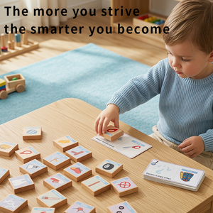 Nuovo <span class=keywords><strong>Gioco</strong></span> da Tavolo Interattivo in Legno Personalizzabile con Puzzle di Forme, Sviluppa le Capacità di Pensiero e Reazione dei Bambini - Product Image 2