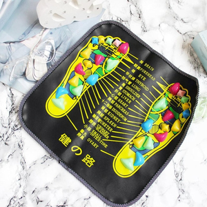 指圧 玉石 足つぼ マッサージパッド ウォークストーン スクエア フットマッサージャー クッション リラックス 身体の痛み 健康管理 - Product Image 2