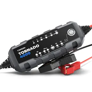TOPDON Tornado4000 12V6A 40A混合动力汽车电池充电器12V 20A汽车便携式充电器电池用于汽车