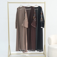 2026 Ramadan EID Elegante Sommer Luxus Abaya Bescheidene Kleider Handgefertigte Perlenverzierte Blumenapplikationen Festliche Muslimische Damenkleider