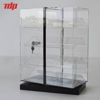 Comptoir transparent personnalisé 360 rotatif 6 couches pour magasin de détail Tour de présentation en acrylique Armoire de présentation en acrylique avec couteaux pliants en acrylique avec base