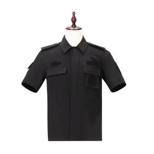 Chemise à manches courtes en coton avec impression numérique du logo du client, uniforme de travail unisexe, veste de sécurité, haut de garde, usage extérieur pour hommes - Product Image 1