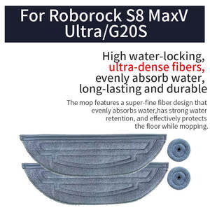 Pièces de rechange pour aspirateur robot <span class=keywords><strong>Roborock</strong></span> <span class=keywords><strong>S8</strong></span> MaxV Ultra G20S, pièces détachées pour usage domestique, brosse latérale, tampon de nettoyage lavable, 18 pièces - Product Image 4