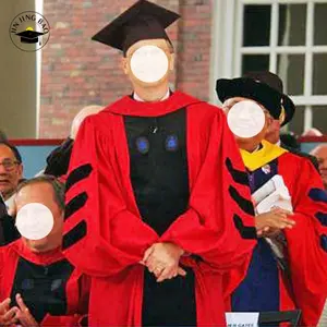 Wholesale customized Harvard University's best quality best price bachelor master and PHD graduation gowns