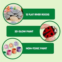 Parfait Kraft Famille Activité Créative Rock Peinture Kit Non-Toxique Peinture Toddler Cadeaux D'anniversaire pour Enfants