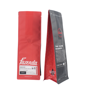 ถุงกาแฟอลูมิเนียมฟอยล์พิมพ์ลายกำหนดเองถุงซิปถุงกาแฟรีไซเคิลได้พร้อมวาล์วและซิป - Product Image 1