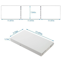 Miroir de Maquillage Pliant Réglable et Réversible à Trois Volets en ABS et Aluminium avec LED pour Salon de Beauté - Vente Transfrontalière