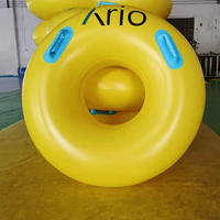 Raft gonflable flottant pour parc aquatique, robuste, haute qualité, jaune, à deux tubes, avec logo personnalisé, certifié CE, en PVC, Max