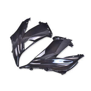 Carenado de Motocicleta Aplicable <span class=keywords><strong>ZX6R</strong></span> 636, Juego Completo Modificado de Fibra de Carbono, Guardabarros, Cubierta de Tanque de Combustible, Deflector de Viento, Negro - Product Image 1