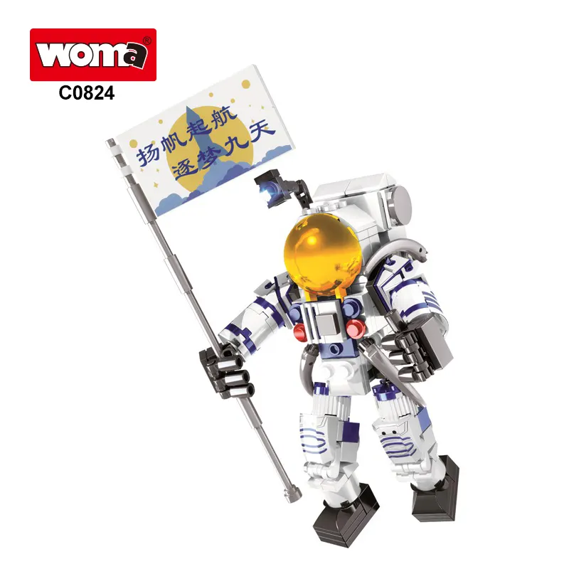WOMA TOYS Retail Sales Space Search Astronaut Plastic Bricks Heroes Movie Star Mini Figures MOC Building Block Set