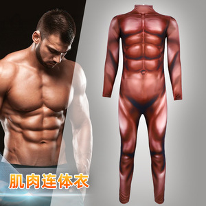 Traje Musculoso para Hombre, Mono Impreso en 3D, Disfraz de Halloween - Product Image 1
