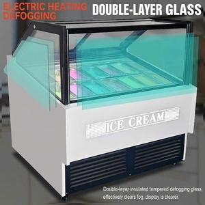 Vitrine Réfrigérée Commerciale YINZHENG pour Crèmes Glacées, Refroidissement par Air, Sans Givre, 2 Portes, 1,22x1,56m, Congélateur Portable pour Crèmes Glacées - Product Image 4