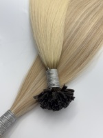 Extensions de cheveux naturels européens 100% bruts, double épaisseur, pré-collées à la kératine, pointe en U, Ktip, K Tip, pour balayage