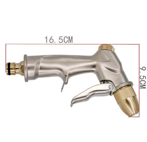Anti Rust Copper Nozzle High Pressure Garden Water Spray Gun Durable Metal Hand Sprayer for <b>Pet</b> <b>Bathing</b> <b>Cleaning</b> - Product Image 3