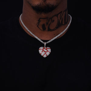 <span class=keywords><strong>2025</strong></span> Hip Hop unik Bling Bling grosir kualitas tinggi berlapis emas desain hati rusak liontin cinta - Product Image 1