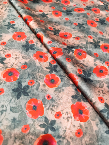 Smooth Printed 100% <b>Polyester</b> Satin <b>Fabric</b> Multicolor for Sewing DIY Crafts Wedding Dress Soft Shiny Creative Design - Product Image 3