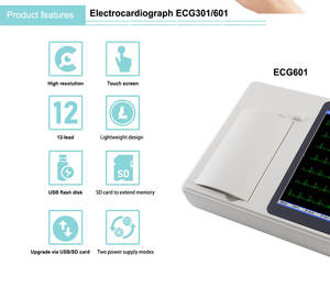 Analizador de Monitor Ecg de 3 canales, precio de máquina Ecg, Cable de simulación, carrito de papel, Monitor Holter ECG de 3 canales, Monitor portátil Bp - Product Image 4