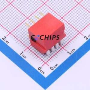 SMQP-04R-TP DIP Switch Switch ( Type: Piano Key )( Number of Switch Sections: 4 )( Lead Spacing: 2.54mm ) - Product Image 2