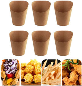 Vasos de Papel Desechables para Comida Rápida, Modelo CUP125 de la Marca <span class=keywords><strong>BIOPACK</strong></span> con Logotipo Personalizado, para Papas Fritas - Product Image 4