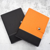 Journal intime à feuilles mobiles en PU tout-en-un avec logo personnalisé Clé USB A5 Chargement sans fil Powerbank Notebook